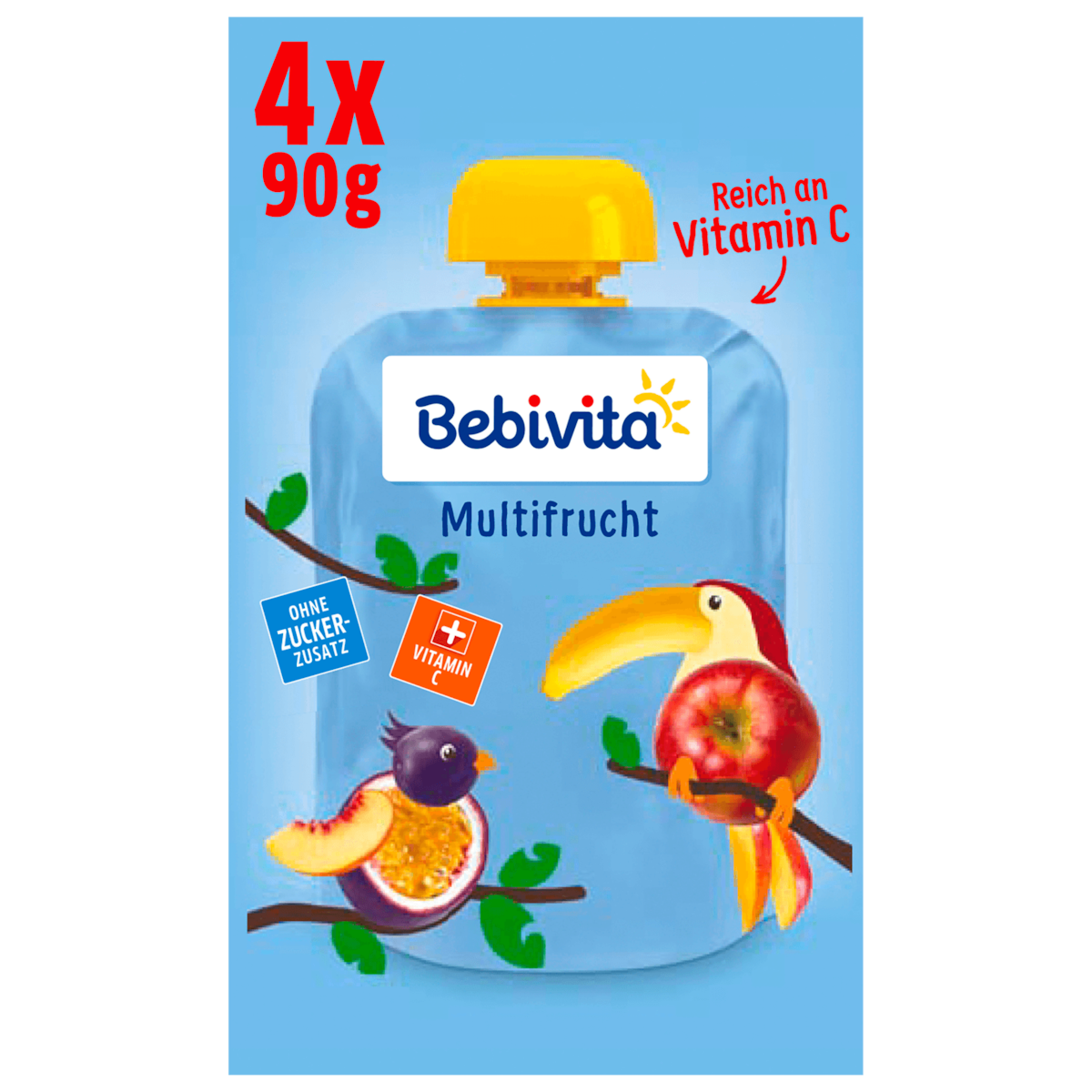 Bebivita Kinder-Spaß Multifrucht 4x90g