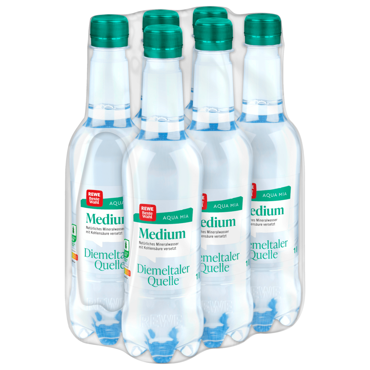 REWE Beste Wahl Mineralwasser Medium 6x1l