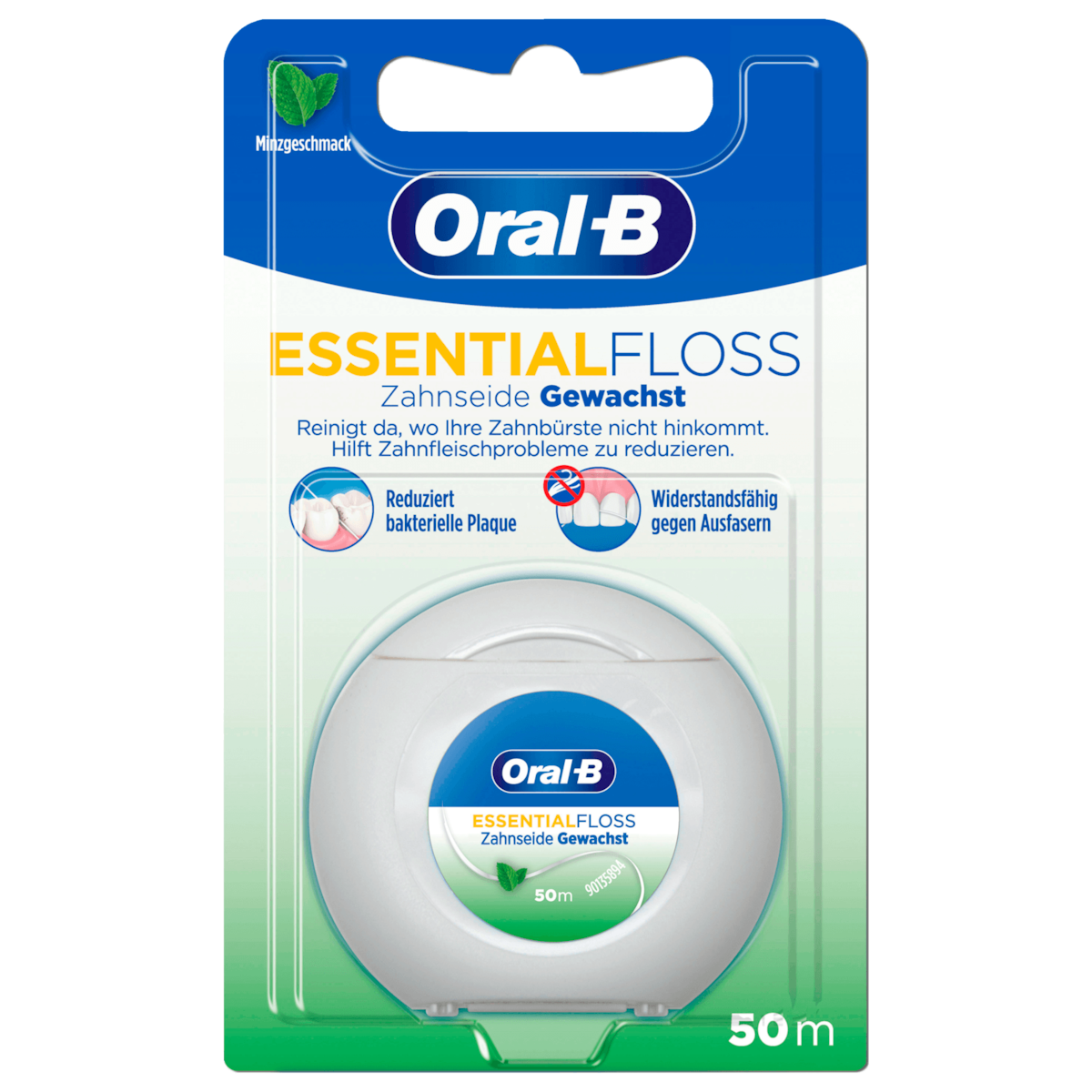Oral-B Essential Floss Zahnseide Minze gewachst 50m