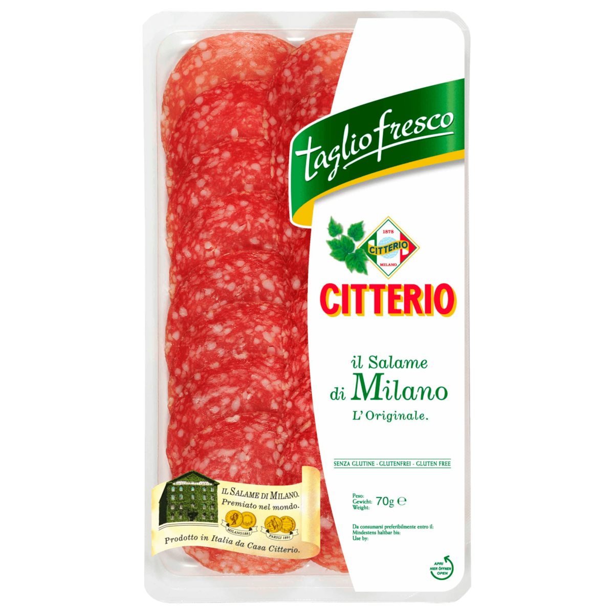 Citterio Taglio Fresco Italienische Salami Milano 70g