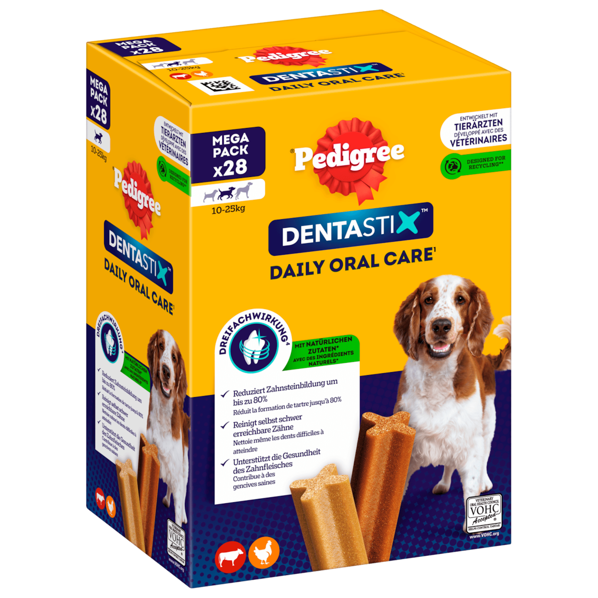 Pedigree Dentastix Daily Oral Care für mittelgroße Hunde 10-25kg 28 Stück