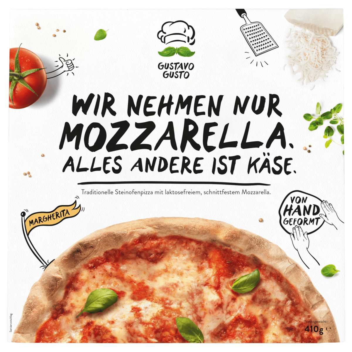 Gustavo Gusto Pizza Margherita 410g