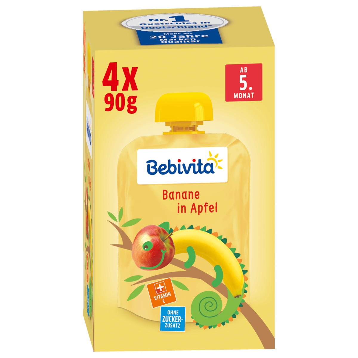 Bebivita Quetschies Banane in Apfel 4x90g