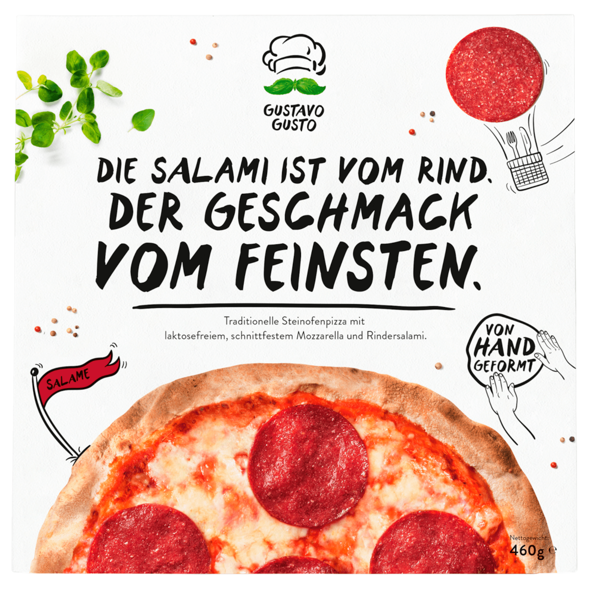 Gustavo Gusto Pizza Salame 460g