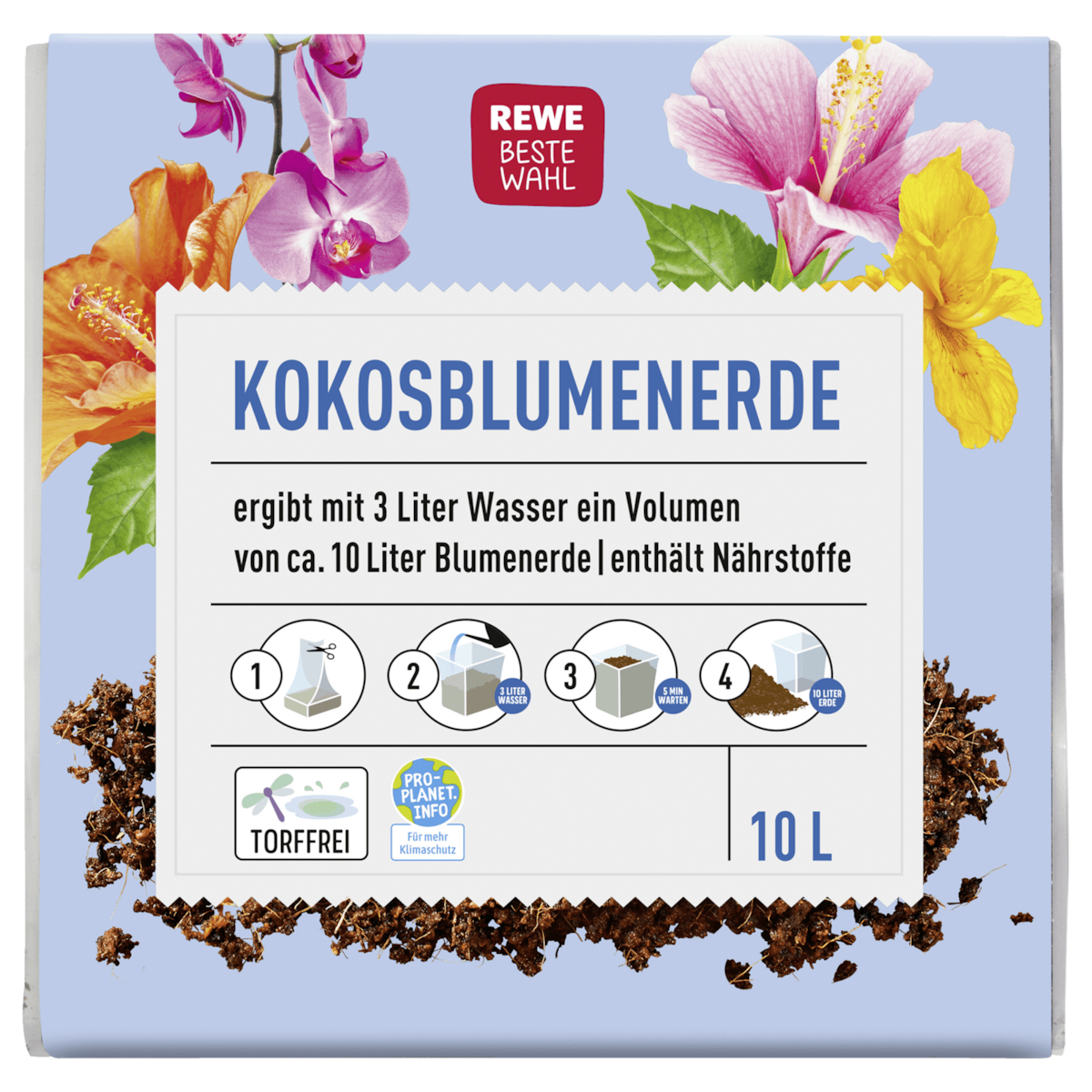 REWE Beste Wahl Kokosblumenerde 10l