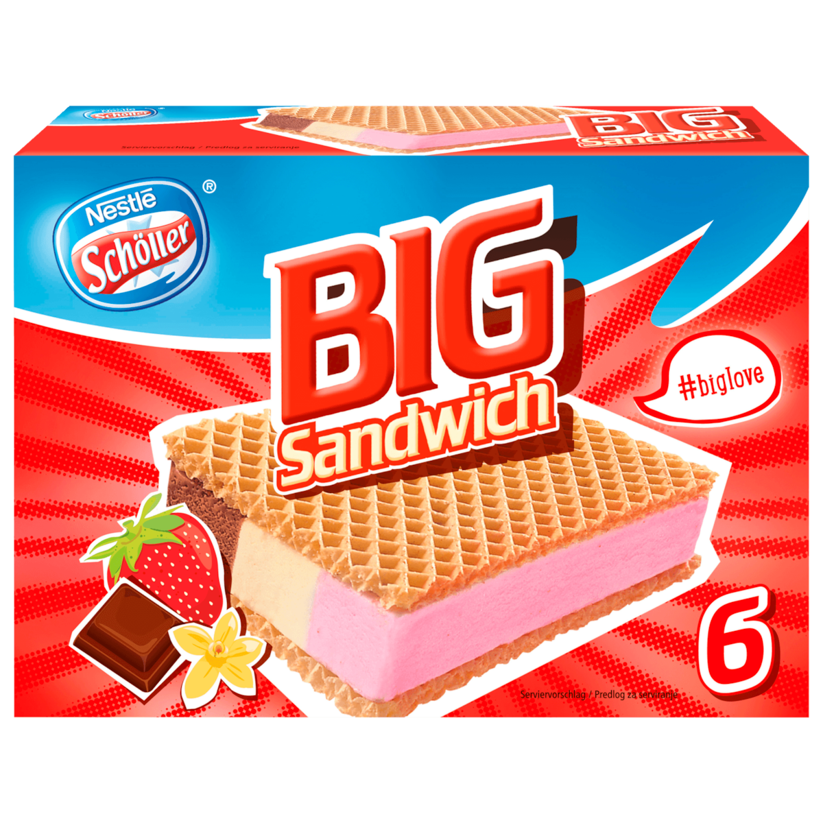 Nestlé Schöller Eis Big Sandwich 6 Stück