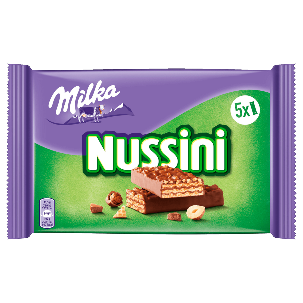 Milka Nussini Schokoriegel 5x31,5g