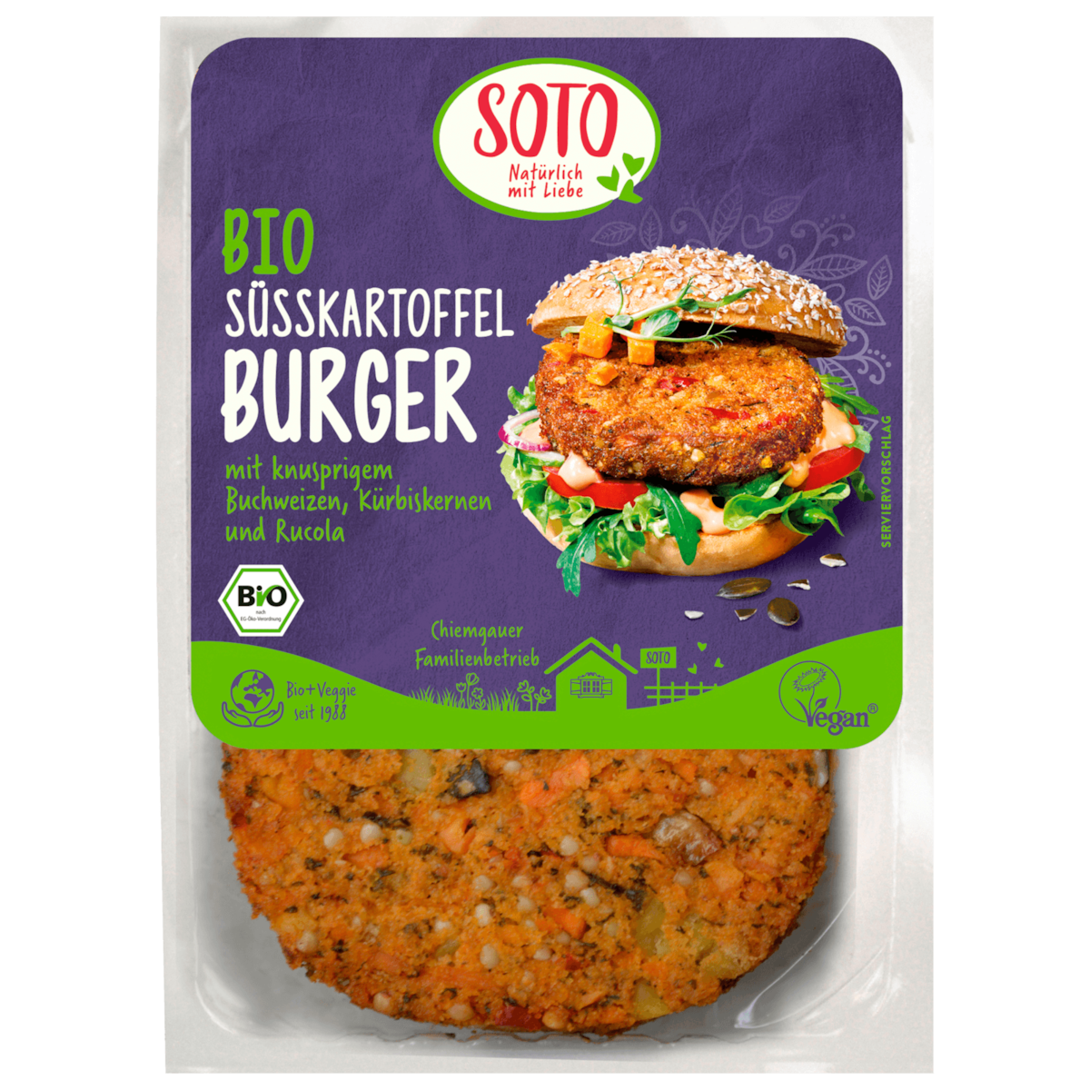 SOTO Bio Süßkartoffel Burger vegan 160g