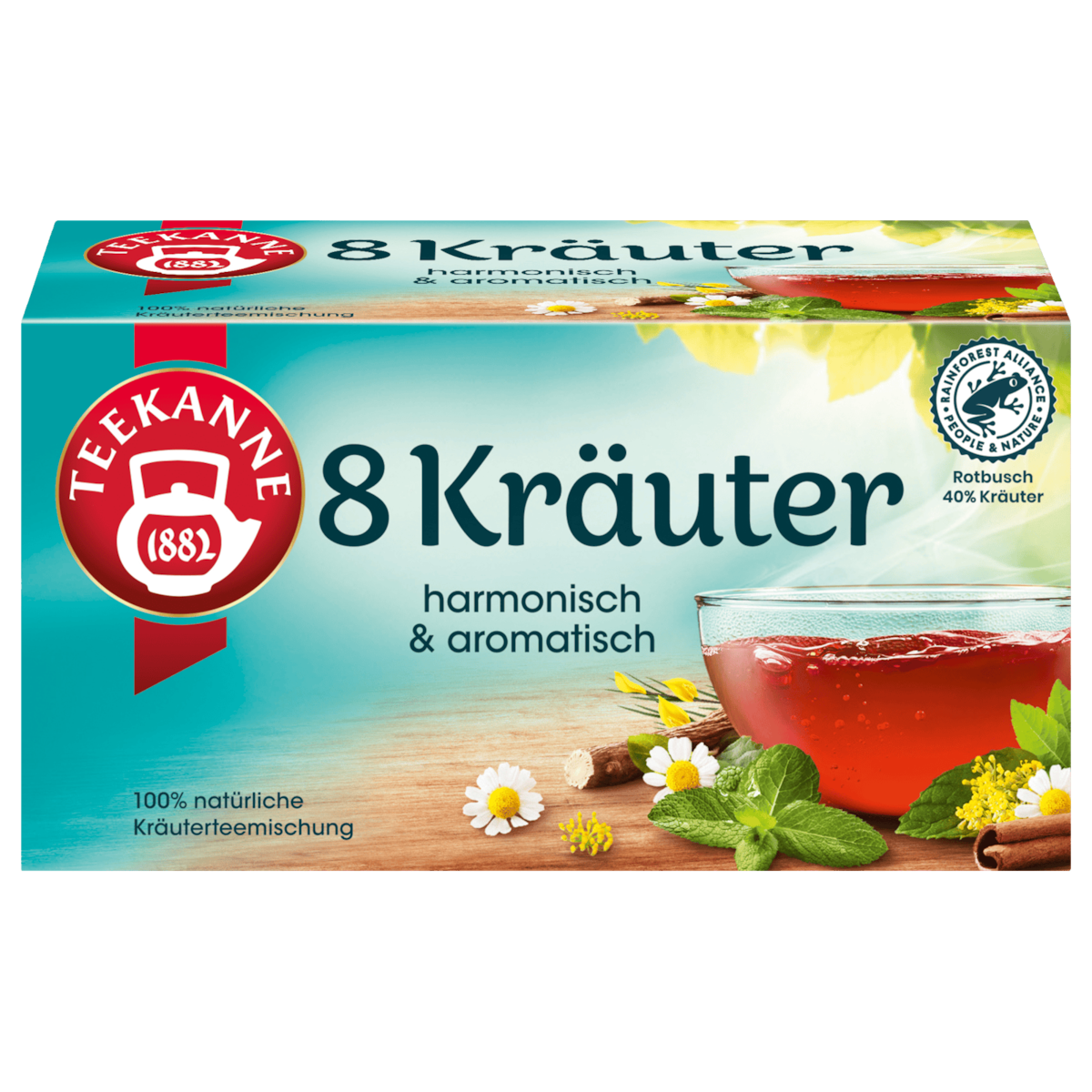 Teekanne Wohltuende 8 Kräuter 40g, 20 Beutel