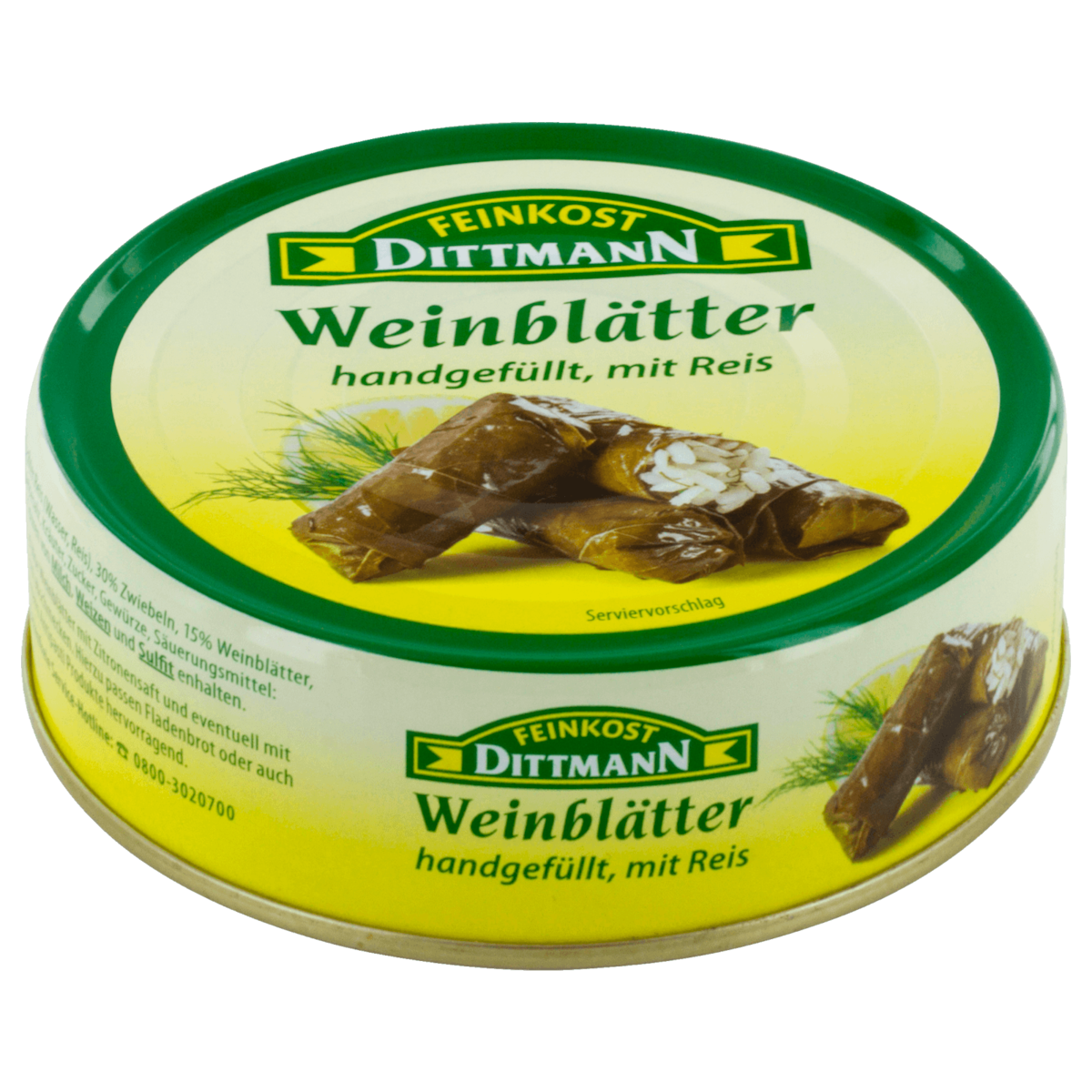 Feinkost Dittmann Weinblätter gefüllt mit Reis 200g