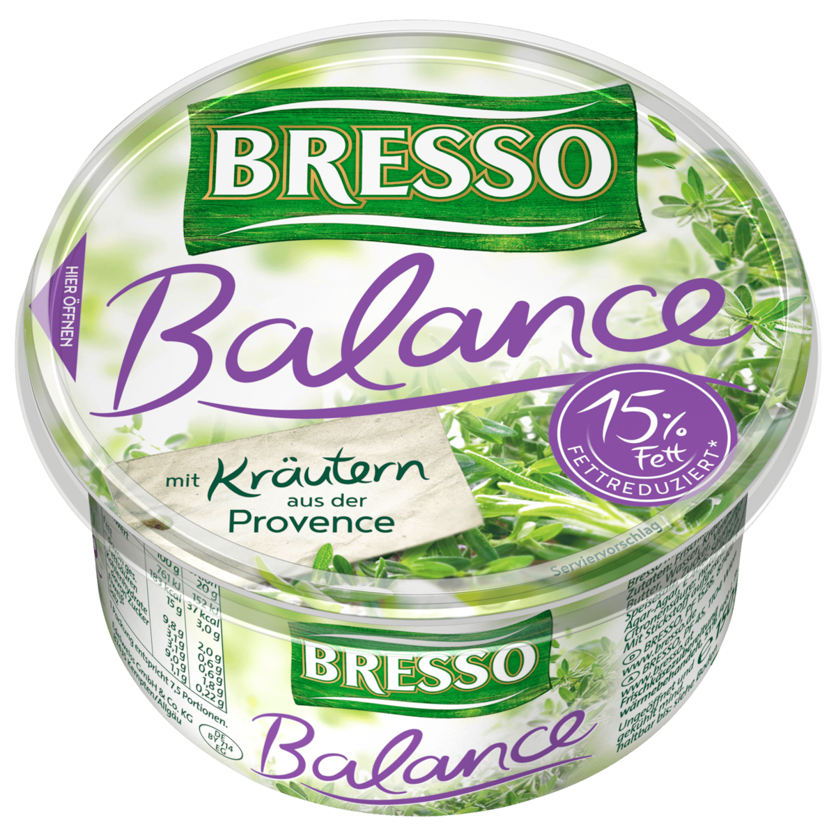 Bresso Frischkäse Balance Kräuter 150g