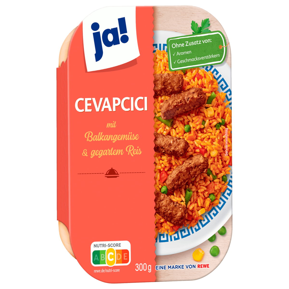 ja! Cevapcici mit Gemüse und Reis 300g