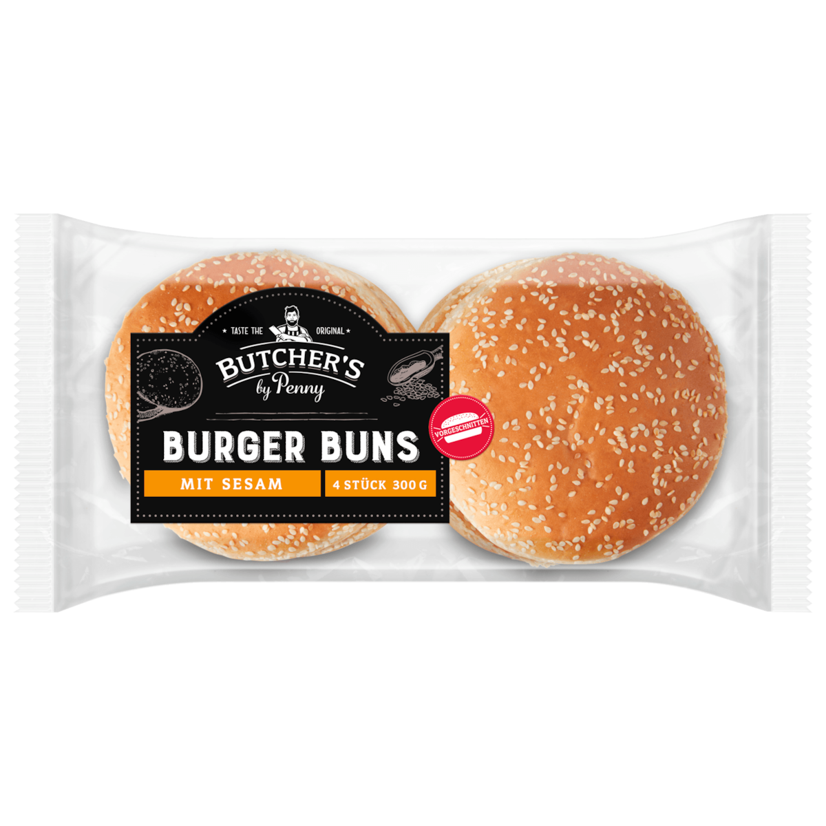 Butcher's Burger Sesam Burger Buns 4 Stück