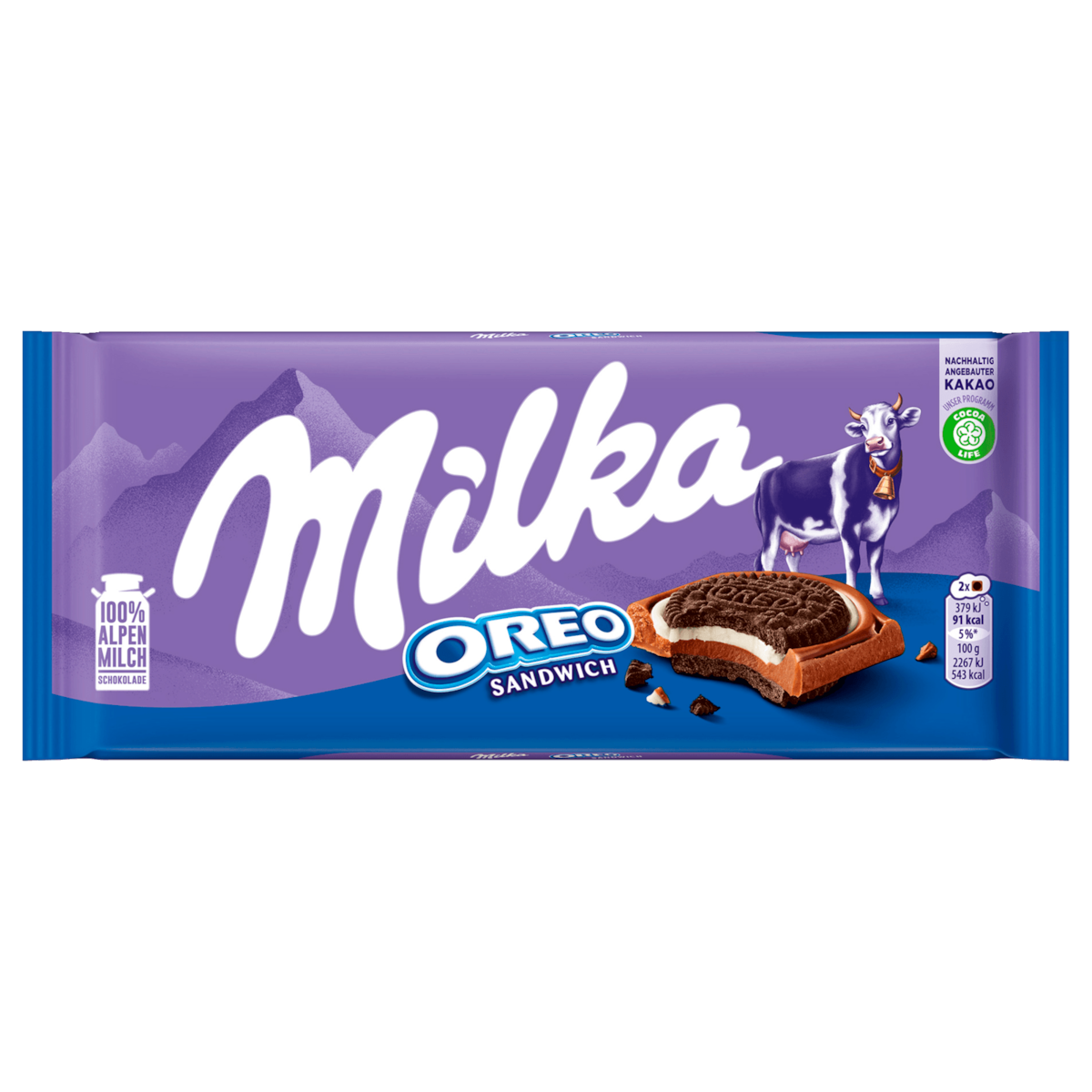 Milka Schokolade Oreo Sandwich 92g