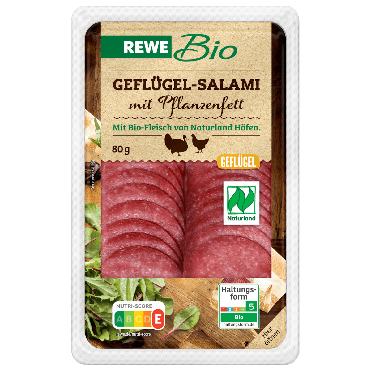 REWE Bio Geflügel-Salami 80g