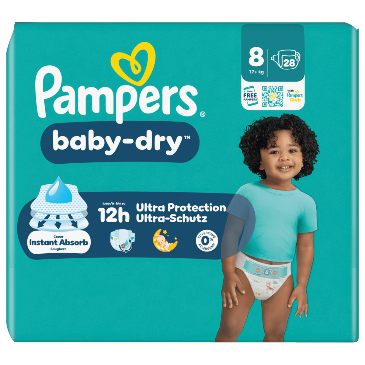 Pampers Baby-Dry Windeln Gr.8 17+kg 28 Stück