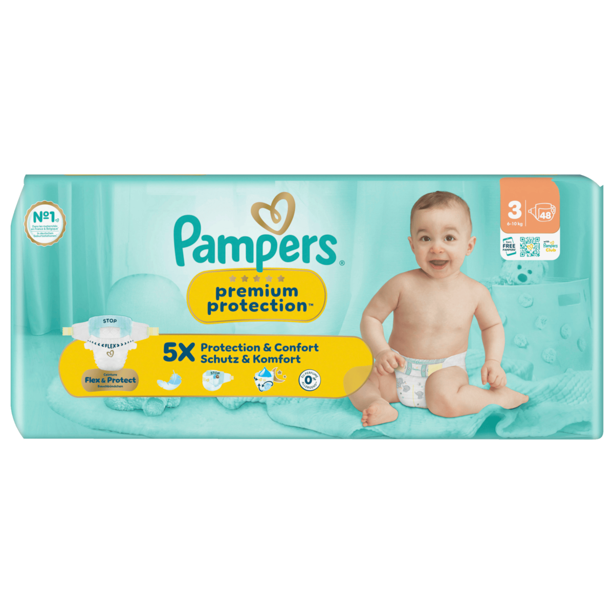 Pampers Premium Protection Windeln Gr.3 6-10kg 48 Stück
