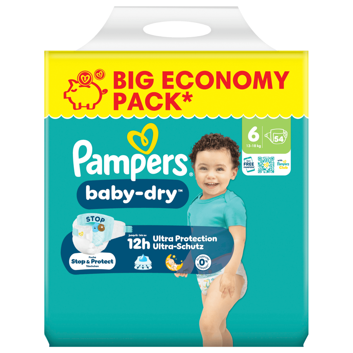 Pampers Baby-Dry Windeln Gr.6 13-18kg 54 Stück