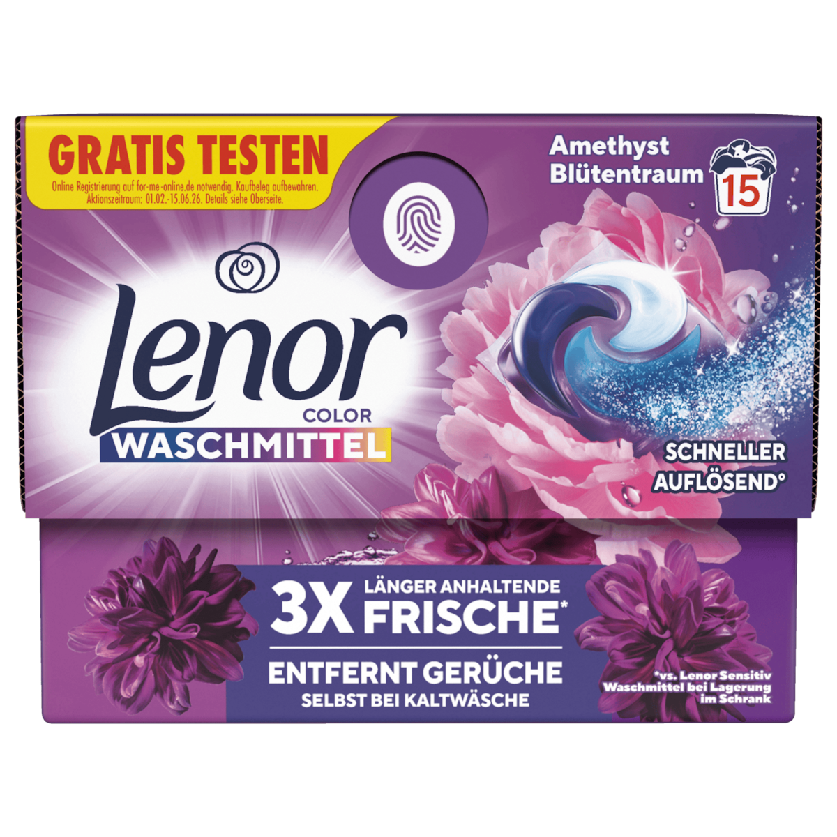 Lenor Colorwaschmittel All-in-1 Pods Blütentraum 430g 15WL