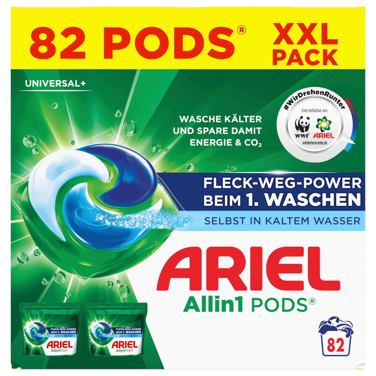 Ariel All-in-1 Vollwaschmittel Flüssig Pods Universal+ 1763g 82WL