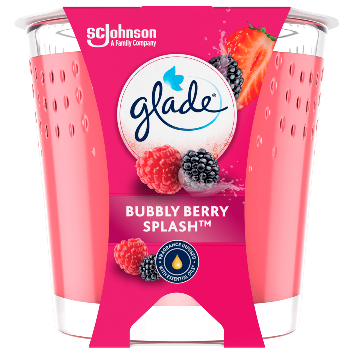 Glade Duftkerze Bubbly Berry Splash 112g