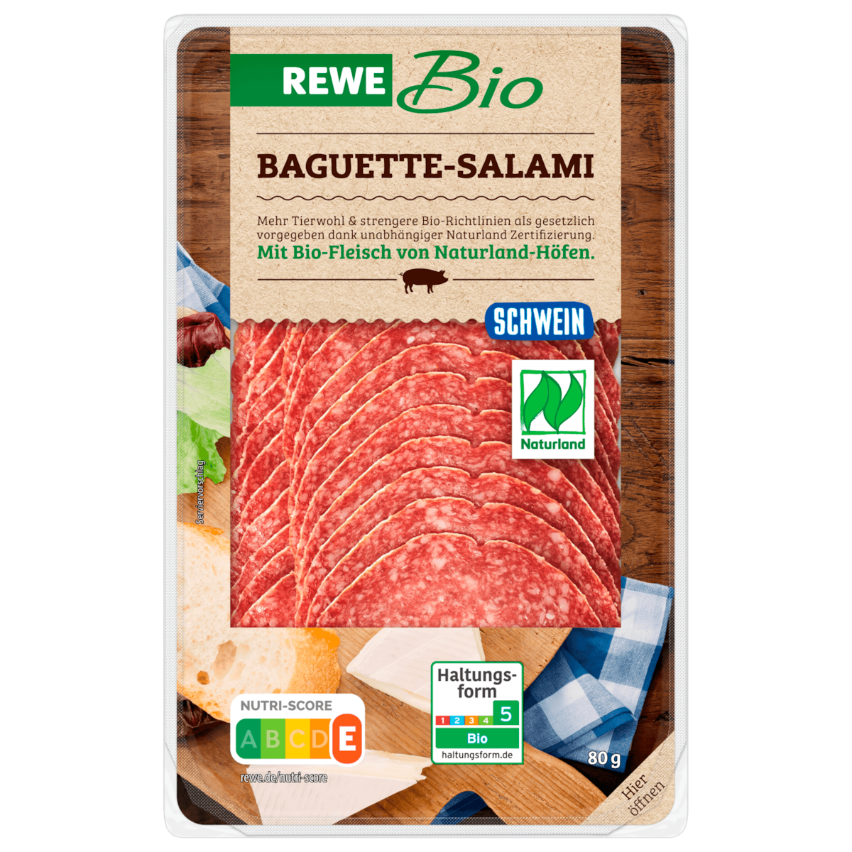 REWE Bio Baguette Salami 80g