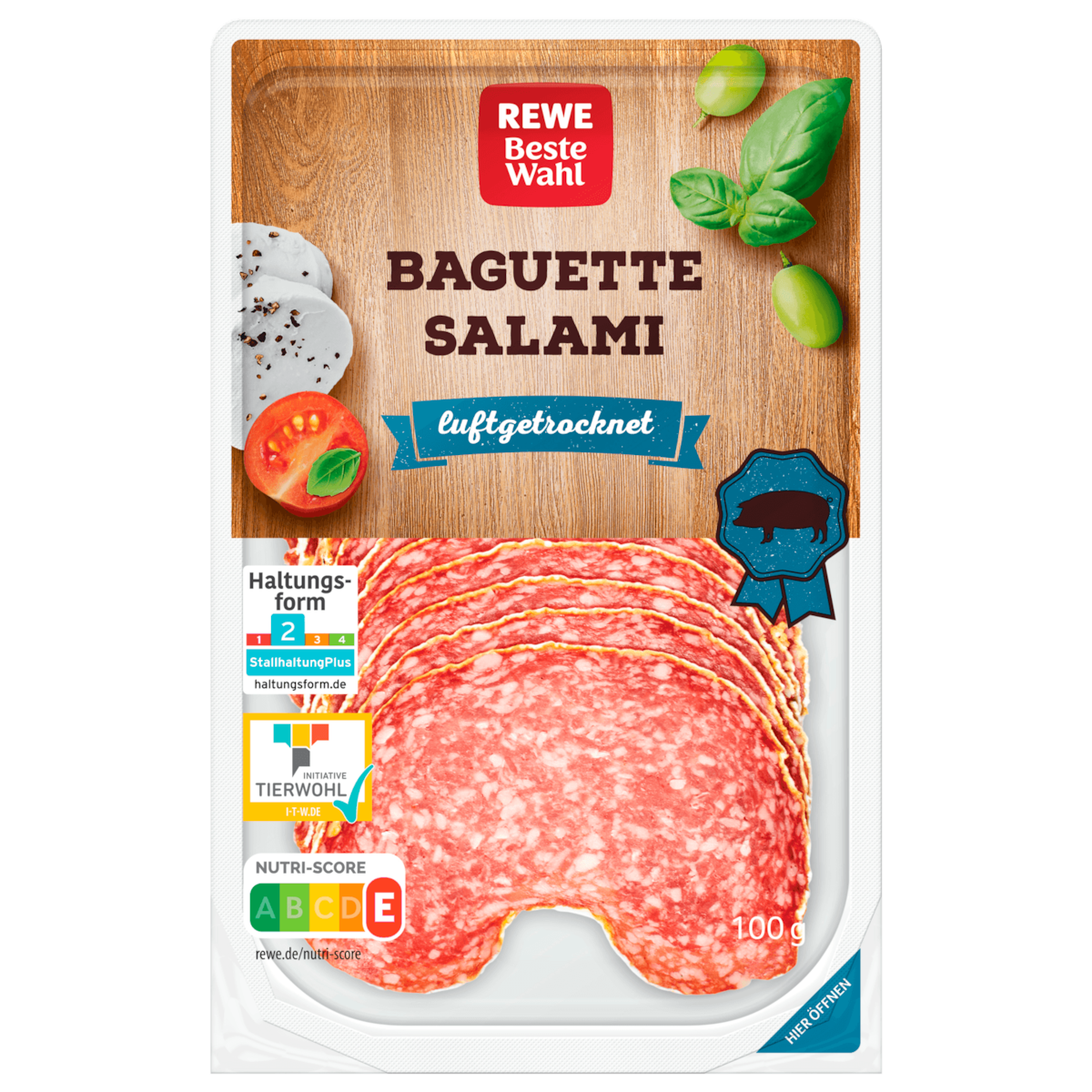 REWE Beste Wahl Baguette Salami 100g
