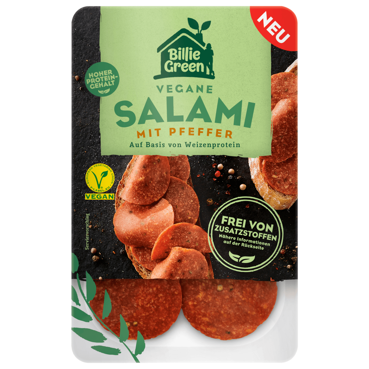 Billie Green Vegane Salami mit Pfeffer 70g
