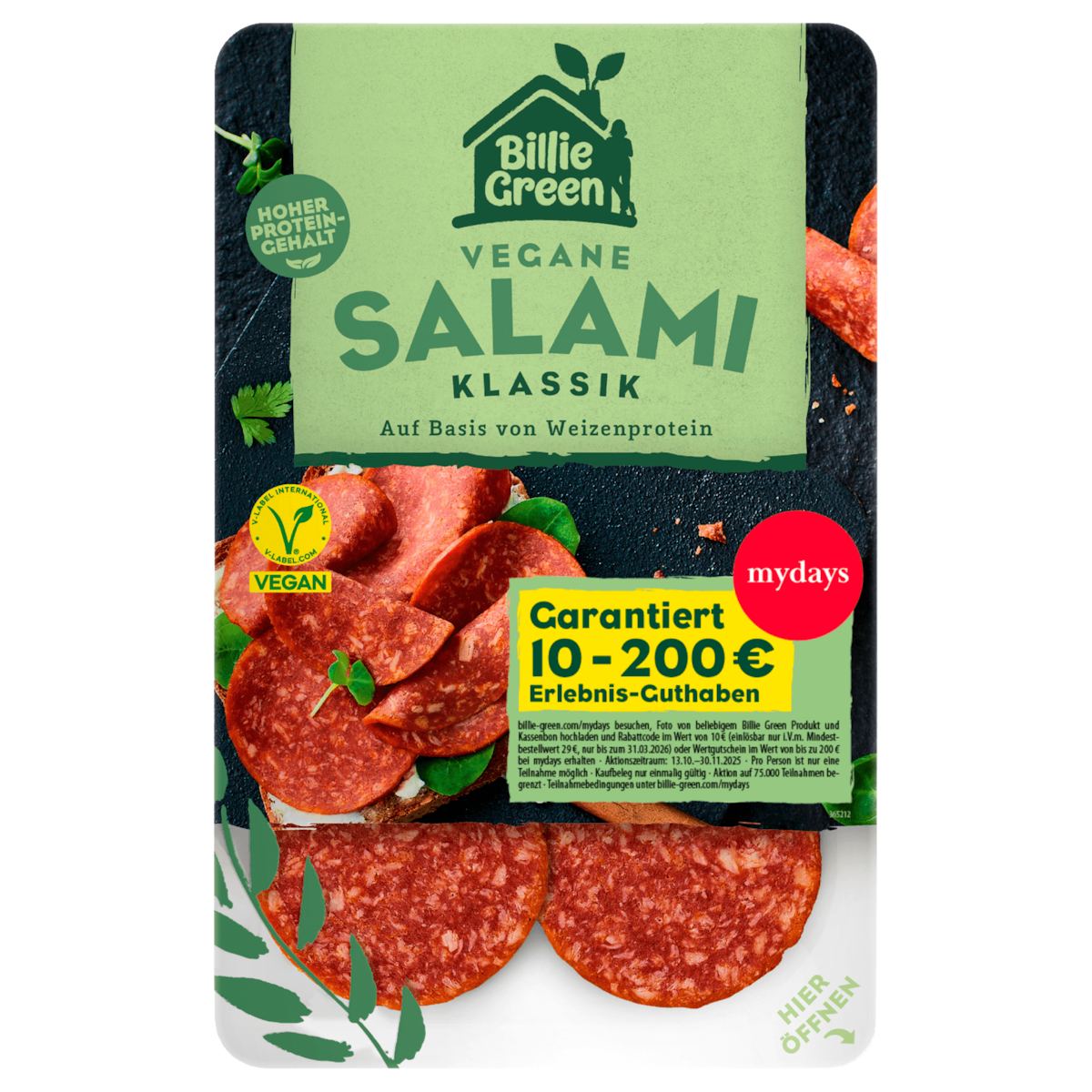 Billie Green Vegane Salami Klassik 70g