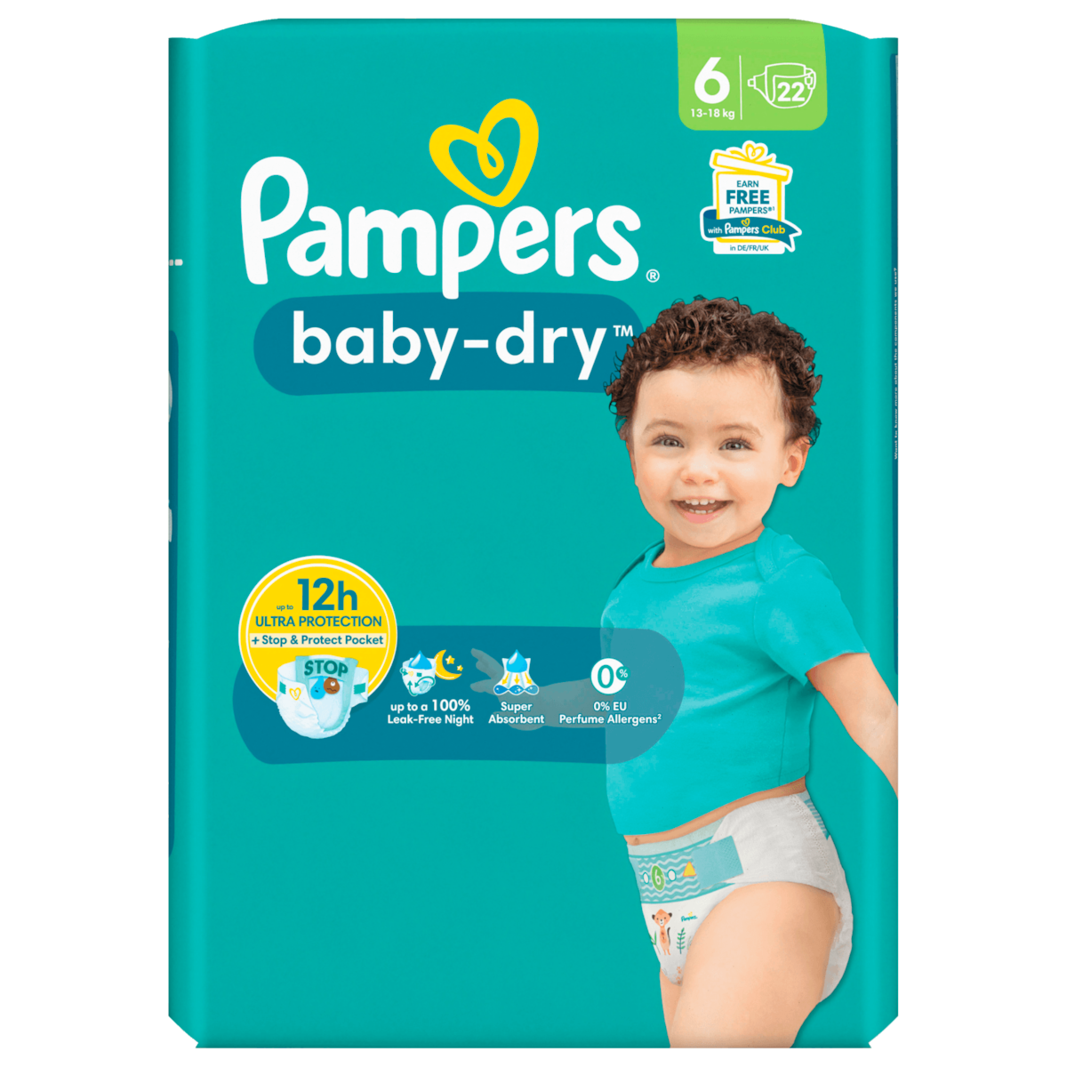 Pampers Baby-Dry Windeln Gr.6 13-18kg 22 Stück