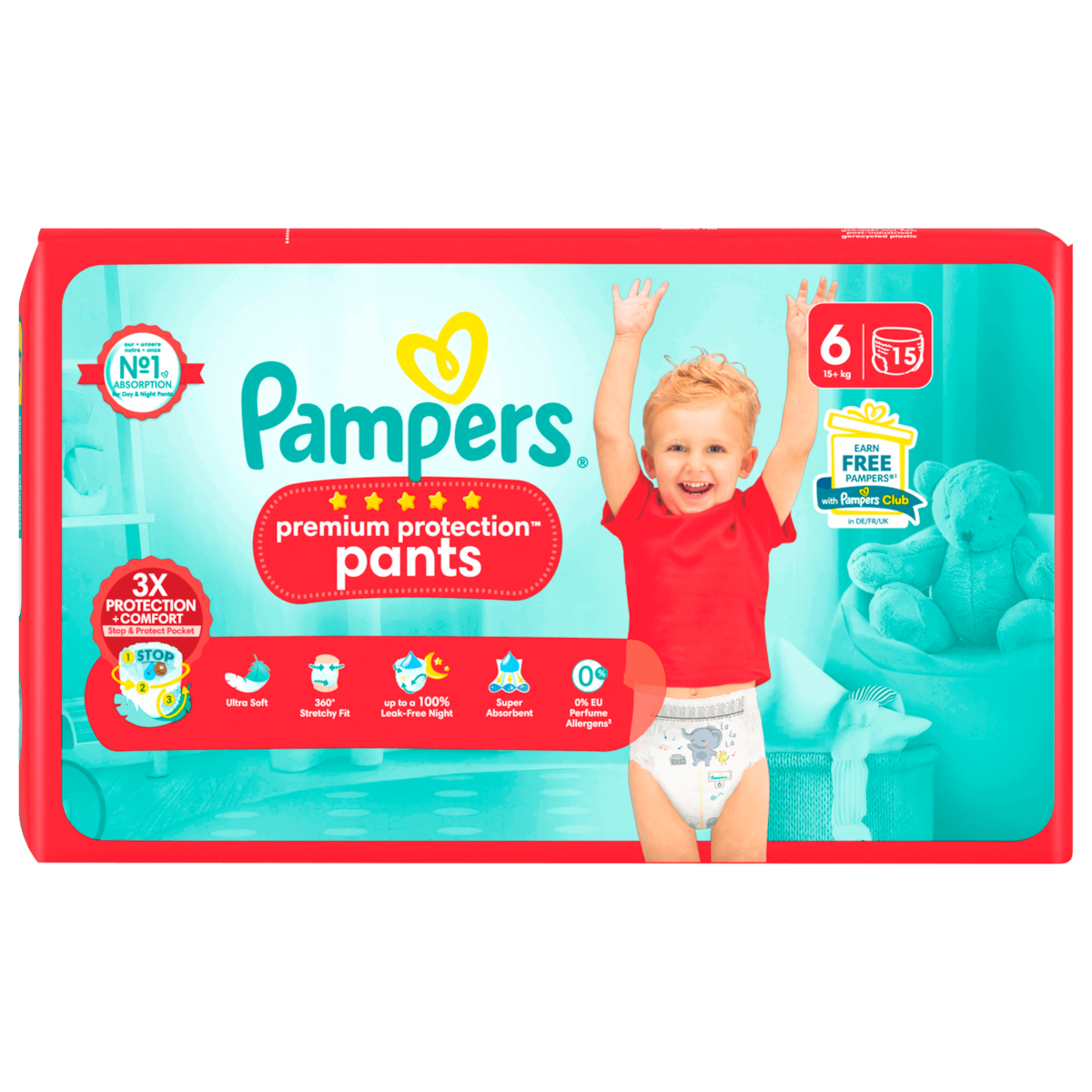 Pampers Premium Protection Windeln Pants Gr.6 15+kg 15 Stück