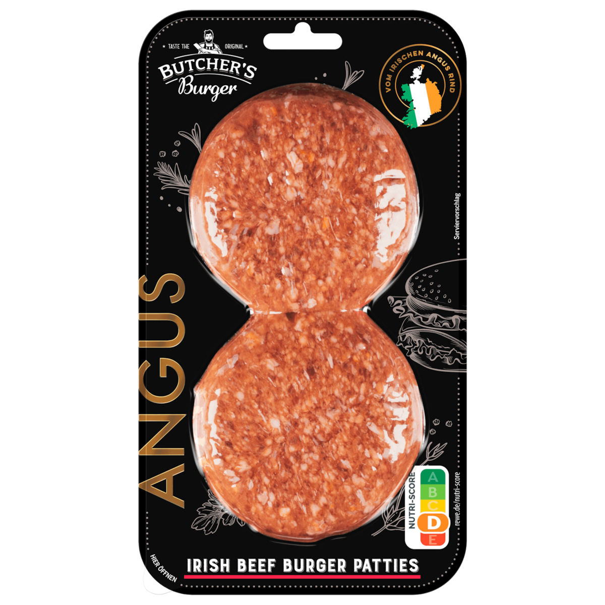 Butcher's Burger Angus Irish Beef Burger Patties 230g