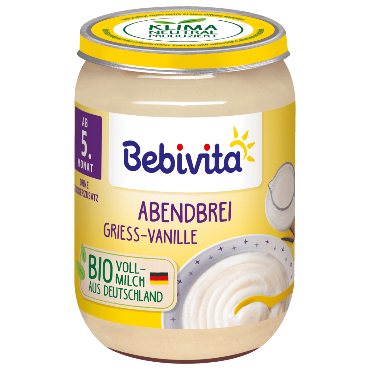 Bebivita Bio Abendbrei Grieß-Vanille 190g