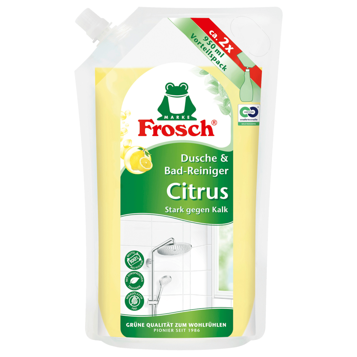 Frosch Dusche & Bad-Reiniger Citrus Nachfüller 950ml