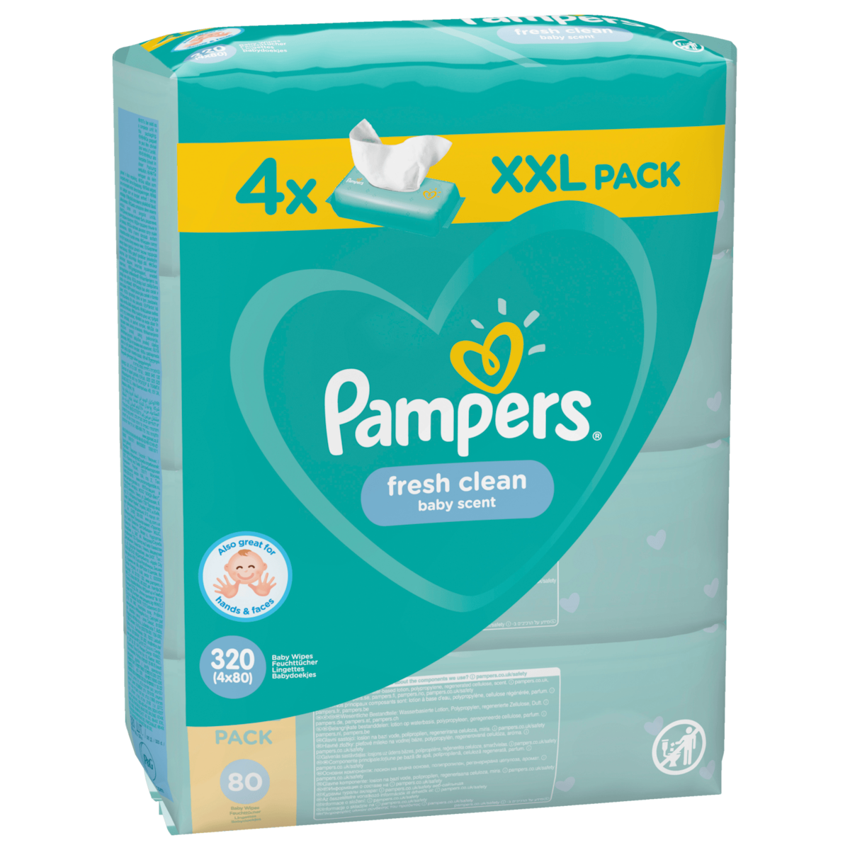 Pampers Feuchttücher Fresh Clean 4x80 Stück