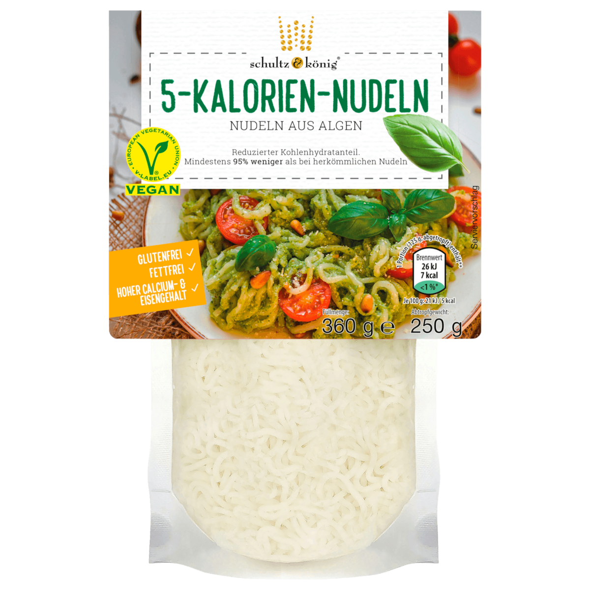 Schultz & König 5-Kalorien-Nudeln aus Algen 250g