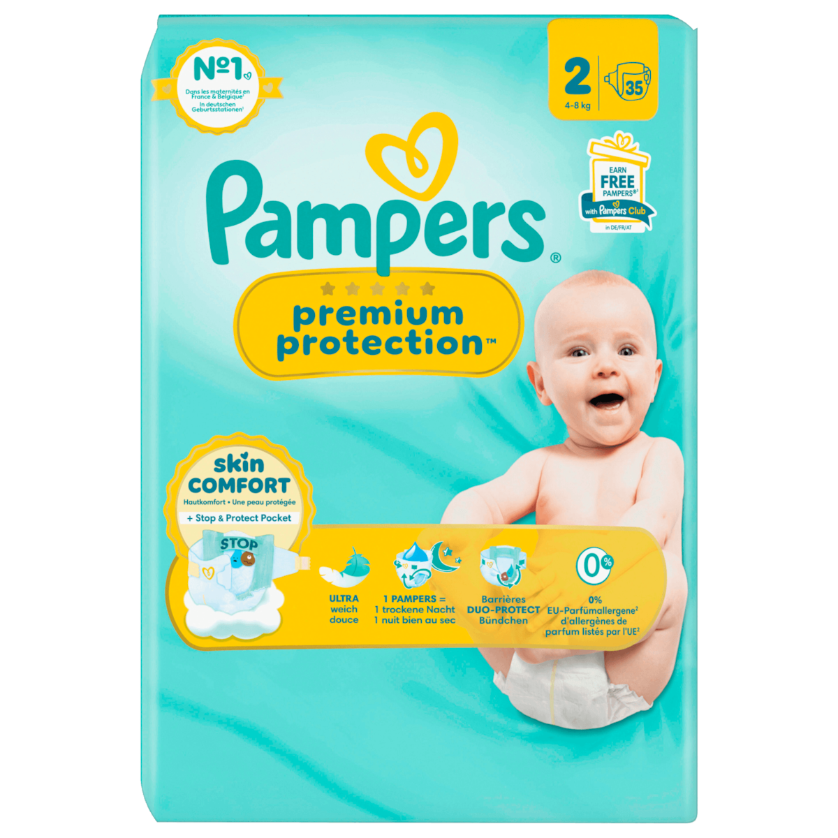 Pampers Premium Protection Windeln Gr.2 4-8kg 35 Stück