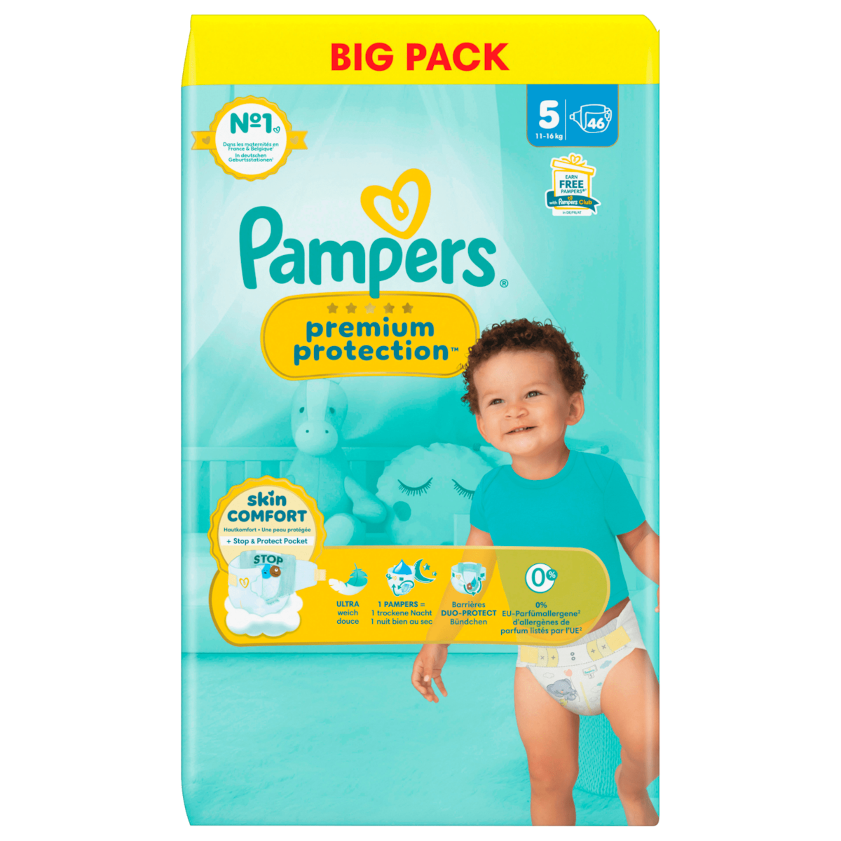 Pampers Premium Protection Windeln Gr.5 11-16kg 46 Stück