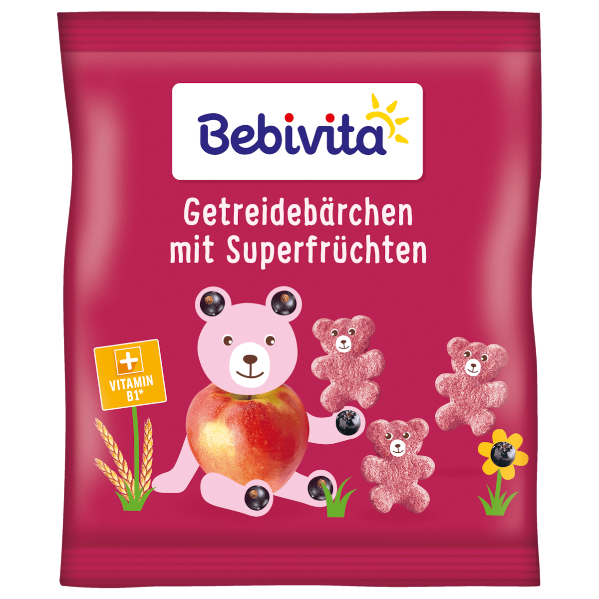 Bebivita Gepuffte Getreide-Bärchen mit Superfrüchten 30g