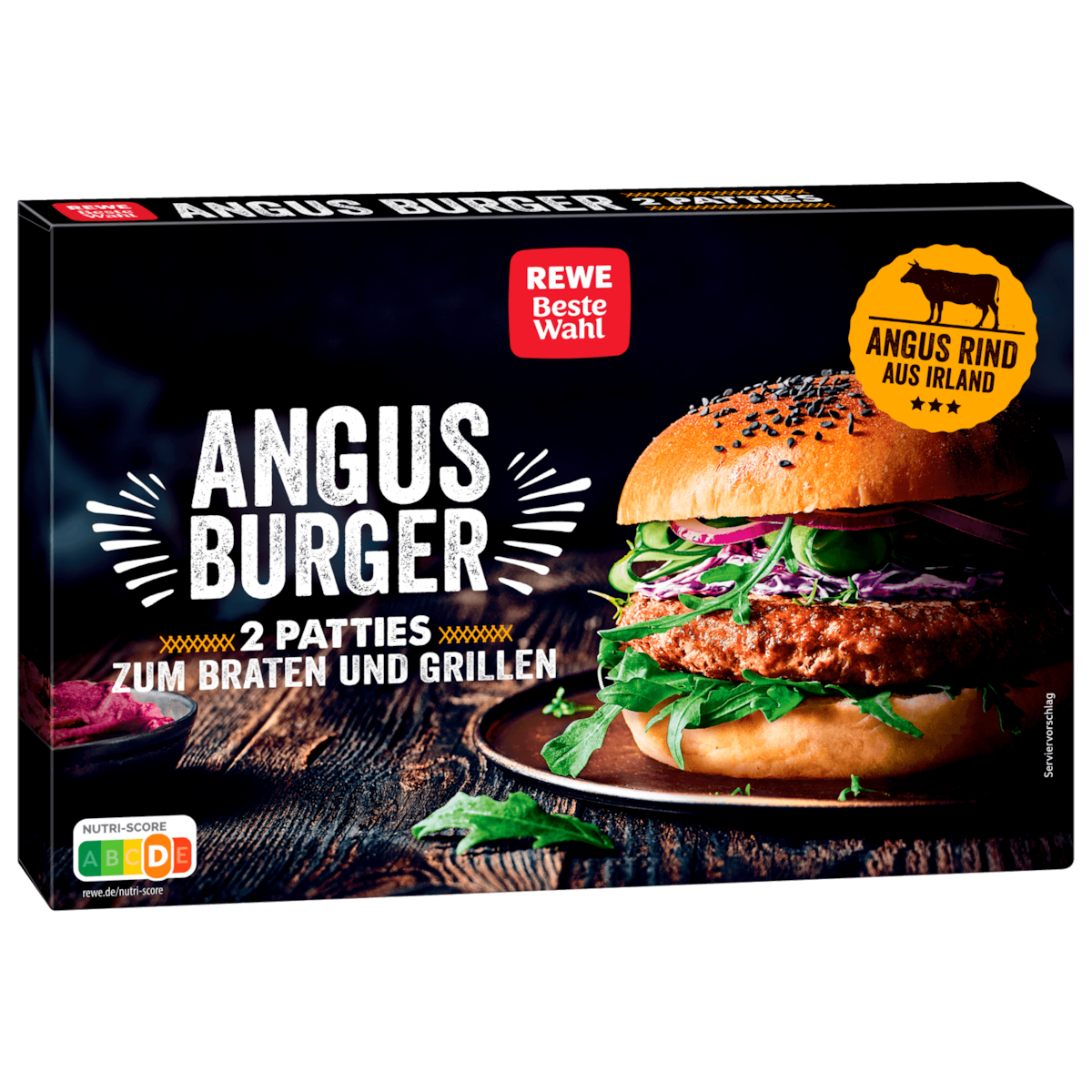 REWE Beste Wahl Angus Burger 300g, 2 Patties