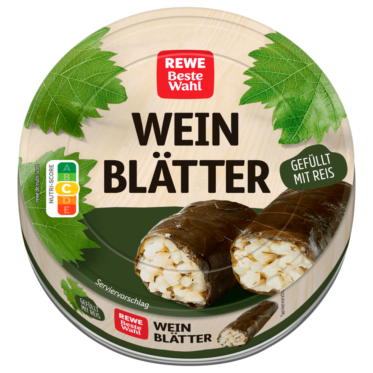 REWE Beste Wahl Gefüllte Weinblätter mit Reis 200g