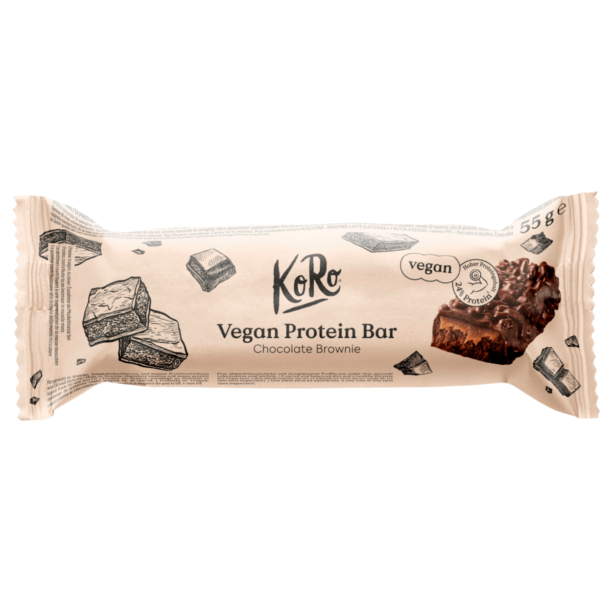 KoRo Veganer Proteinriegel Schokolade Brownie 55g