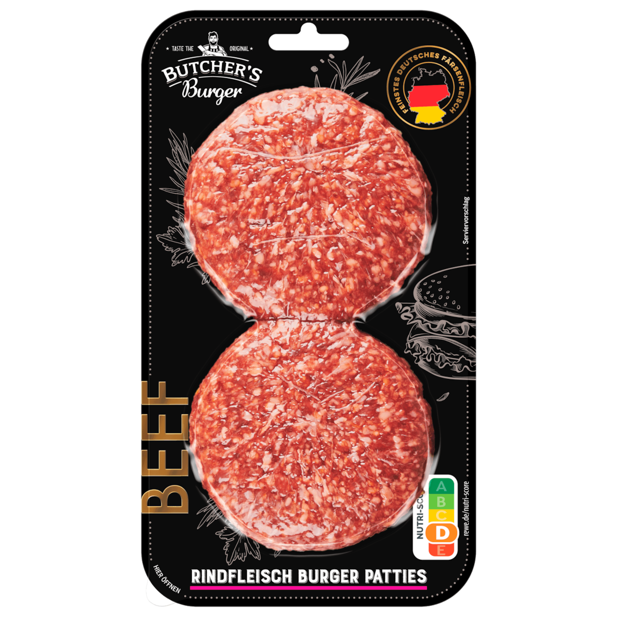Butcher's Burger Rindfleisch Burger Patties 230g