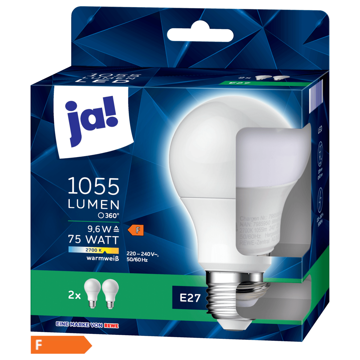 ja! LED Leuchtmittel E27 1055 Lumen 75 Watt 2 Stück