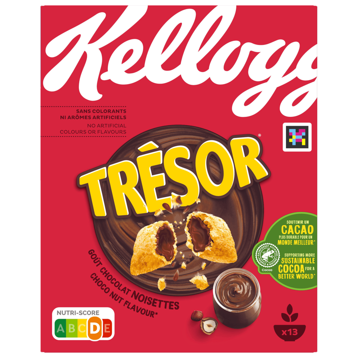 Kellogg's Trésor Choco Nut Cerealien mit Schokofüllung 410g