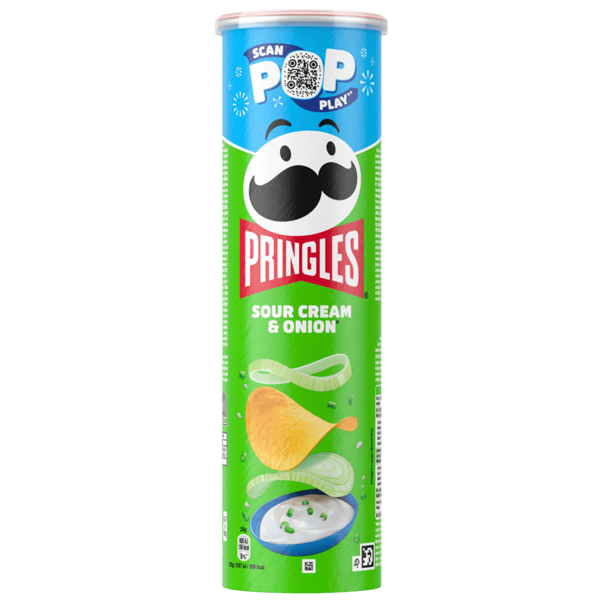 Pringles Sour Cream & Onion Chips 185g