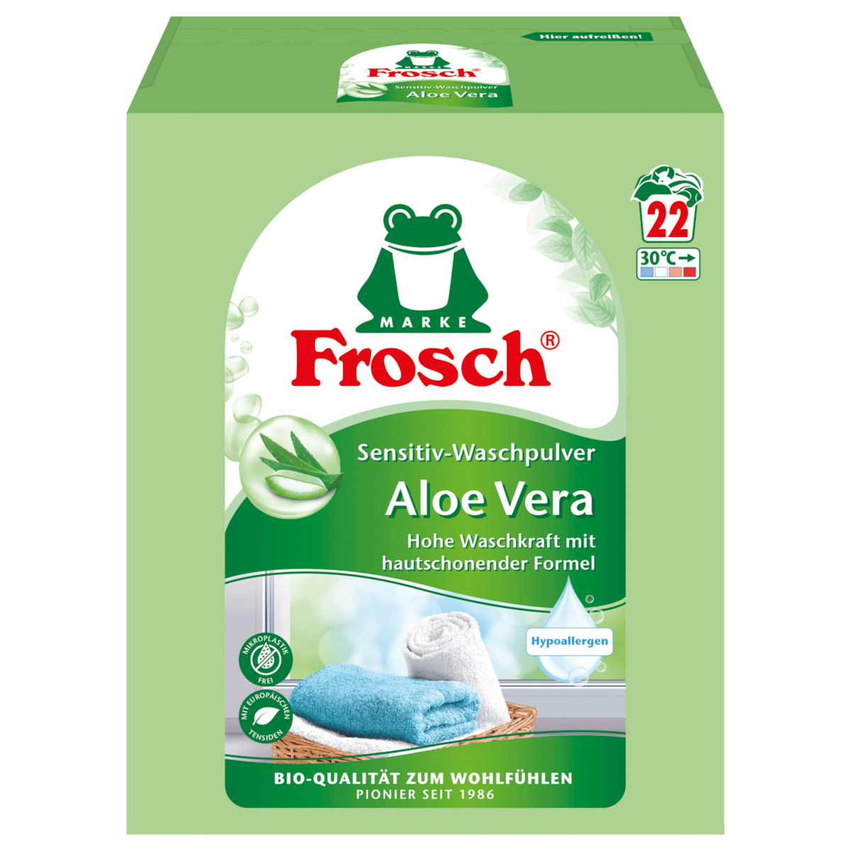 Frosch Waschpulver Sensitiv Aloe Vera 1450g 22WL