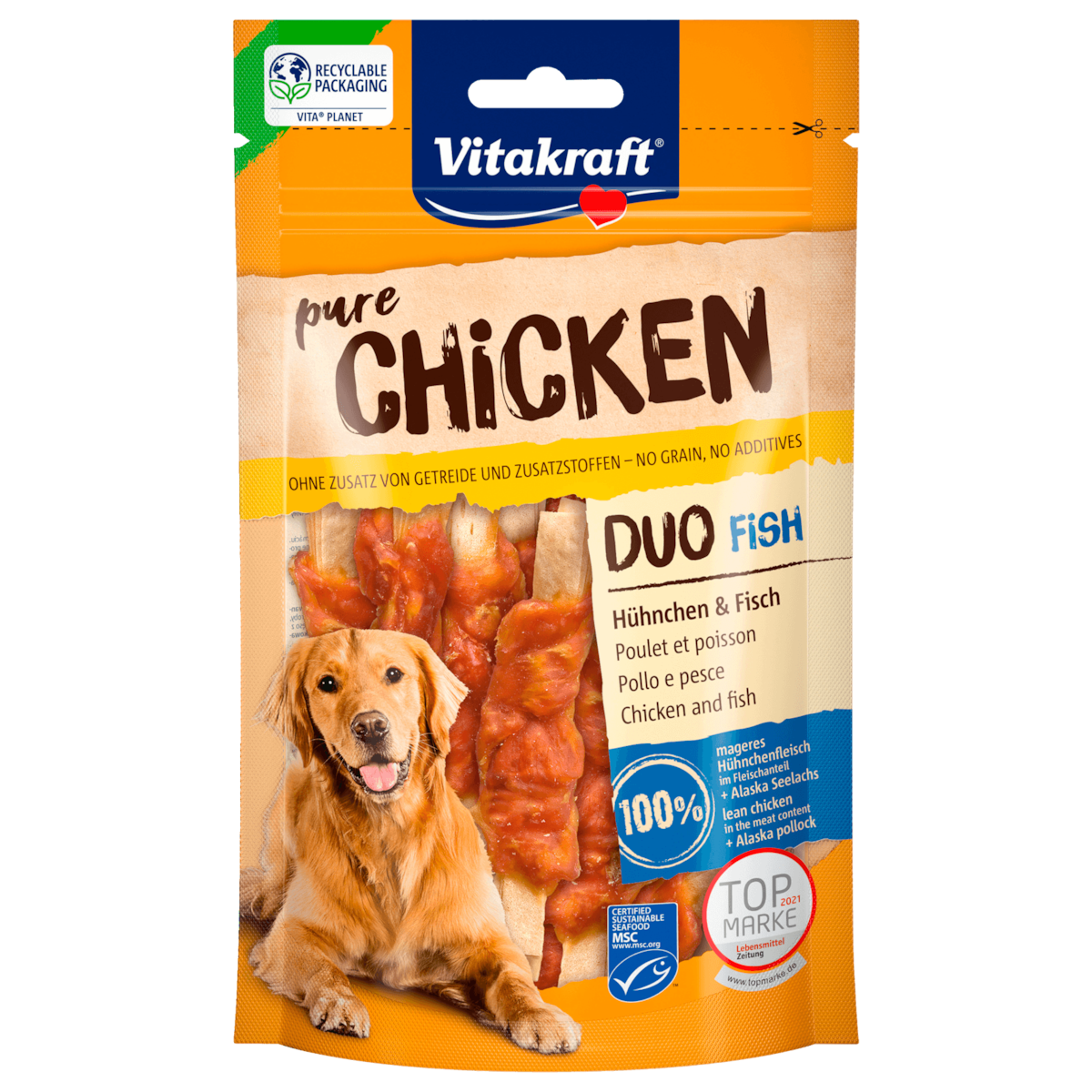 Vitakraft Pure Chicken Duo Fisch Hühnchen und Fisch 80g