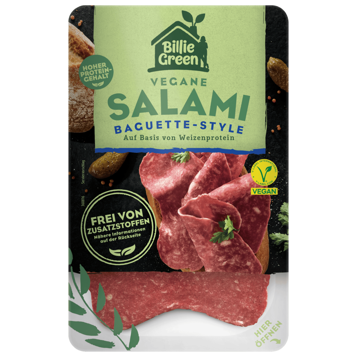 Billie Green Vegane Salami Baguette Style 70g
