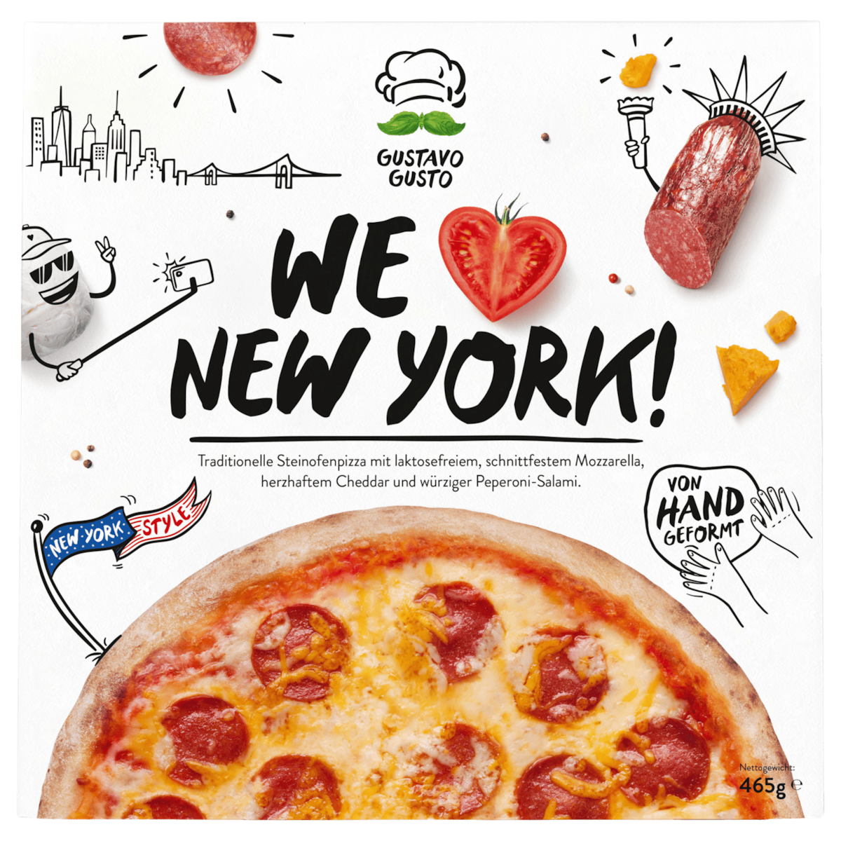 Gustavo Gusto Pizza New York Style 465g